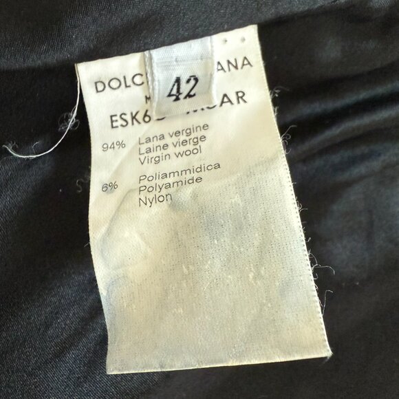 Dolce & Gabbana Black Brown Knitted Wool Skirt with Fringe - Picture 4 of 4